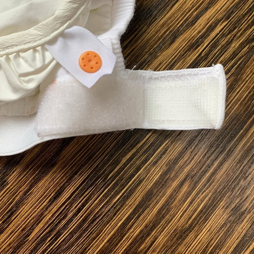 G Orange Logo White & Orange Kids Diaper Covers - Pair